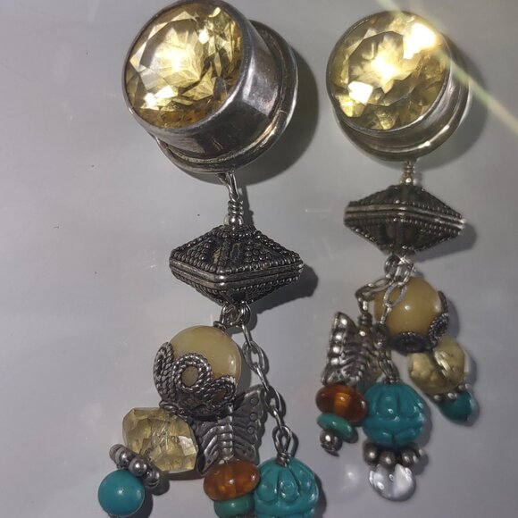 Amy Kahn Russell AKR Sterling Silver Dangle Bead Earrings - 26 Grams - Picture 2 of 9